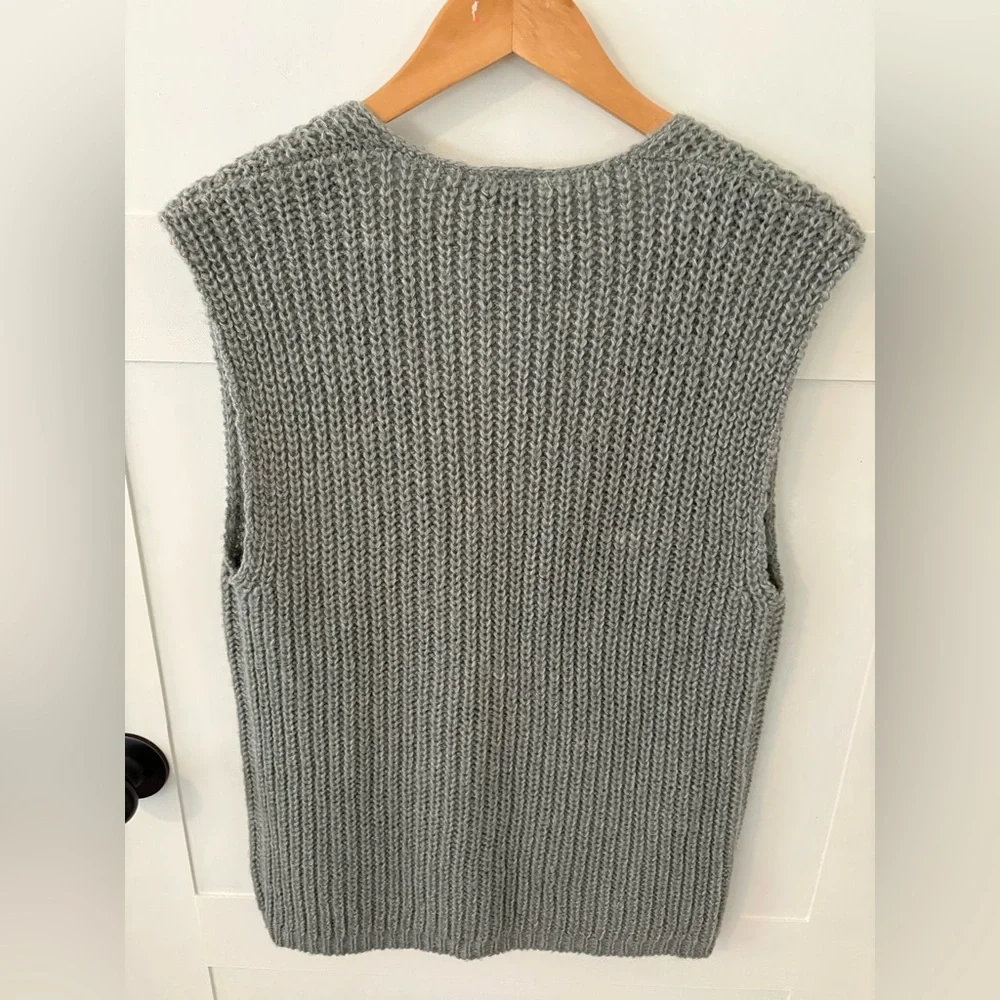 Crazy Horse Vintage Angora Blend Chunky Knit Sweater Vest. Possible Medium.